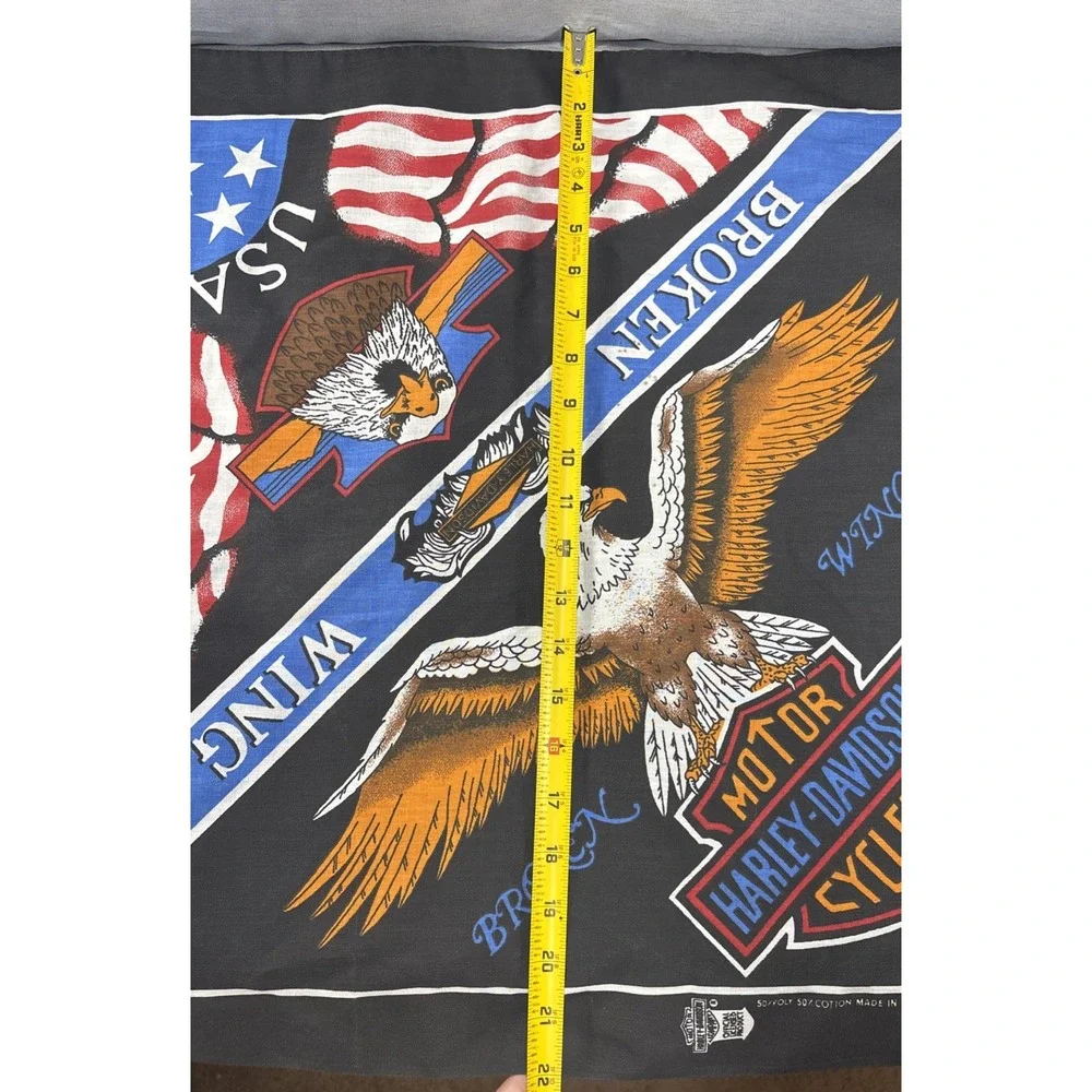 Official Harley Davidson Eagle Handkerchief Scarf Bandana Break Away Broken Wing